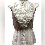Ali & Kris ruffle blouse. Ivory in color. Size Medium Photo 1