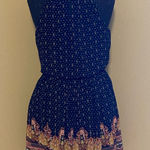 Francesca's 💜 Francesca’s Collections Mi Ami Printed Black Dress with Keyhole Back Photo 0