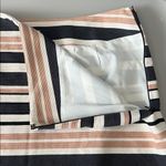 Loft  Striped Textured Mini Skirt Beige/Black Size 8 Photo 2