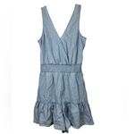 American Eagle Outfitters Light Blue Denim Ruffle Romper-Sz S Photo 3