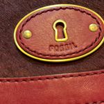 Fossil Vintage calf hair purse with leather.  Red. EUC. Photo 1