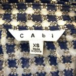 CAbi Nautical Sheer Blue Ivory Gingham Check Preppy Cottagecore Beach Cover Up Top XS Photo 6