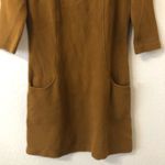 Boden Crewneck 3/4 Sleeve Mustard Brown Dress Photo 1