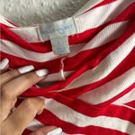 Belle Sky  Red and White Striped Off-Shoulder Blouse Photo 2