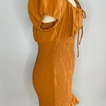 Love Tree Body-con Ruffle Hem Puff Short Sleeve Dress- Size Medium Photo 4