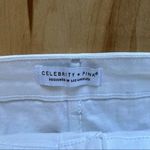 Celebrity Pink White Denim Mini Skirt Stretchy  Size Small Photo 2