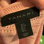 Tahari  blush peach eyelet perforated sweater Photo 5
