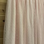 Claudie Pierlot Size 36/4 Baby Pink Midi Mesh Sheer High Rise Skirt Photo 2