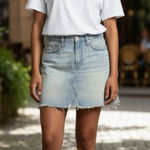 Madewell  women’s rigid denim A-line mini skirt size 31 Photo 0