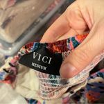 VICI Cute floral linen blend puff sleeve babydoll off the shoulder mini dress Photo 3