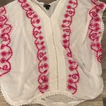 Beach By Exist  Cotton Embroidered kaftan hot pink detailing swim Coverup size L Photo 10