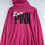 Victoria's Secret  Medium Love PINK Pullover Hoodie Back Spell Out Logo Pink Photo 4