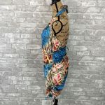 Reclaimed Vintage Mixed Print Halter Swim Dress Blue Size 16 Photo 1
