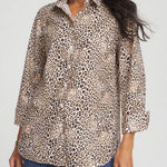 Chico's Chico’s Leopard Print Tunic Button Down Collared Blouse 
Size 1 (8/10 Med) Photo 0