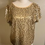 EXPRESS  Gold Sequin Blouse Photo 1