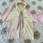 DKNY Pink and White Tie-Dye Hoodie Like new women size small Photo 1
