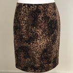 Elie Tahari Brown/Tan Silk Animal Print Pencil sz 2 Photo 0