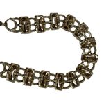 Estate 1960s Grey Moonglow Lucite Thermoset Gold Choker Necklace Costume Jewelry Gray Photo 8