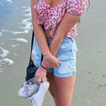 American Eagle High Waisted Distressed Denim Shorts Photo 2