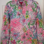 Lilly Pulitzer  Floral Skipper Popover Pullover Medium Half Zip Preppy Jacket EUC Photo 0