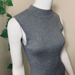 Nygard Silver Metallic Turtleneck Tank Top Blouse Photo 4