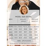 NEW Corduroy Jacket Shirt Dress Pocket Belted Oversized S Black Photo 2