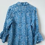 Michelle Farmer 100% Cotton Blue Floral Printed Mini Dress Size: M Size M Photo 5