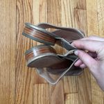 Caslon Leather Metallic Shiny Sandals Flats Slip On Strap Iridescence Holographic minimalist Photo 3