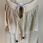 Hem & Thread  M Strappy Ruffle Golden Tiered Ruffle Layer Crop Top Photo 4