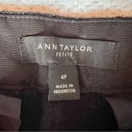 Ann Taylor  Black Blue Floral Embroidered Heavyweight Knit Tweed Shorts Pockets Photo 2