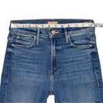 MOTHER Mid Rise Dazzler Ankle Fray 25 Opposites Attract Stretch Retail $238 Blue Photo 8