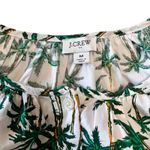 J.Crew Palm Trees Tropical Printed Cotton Button Down Puff Sleeve Top Size Medium Photo 1