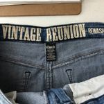 REWASH  Vintage Reunion Womens Denim Shorts Ruffle Distressed Stretch 10/29 Photo 2