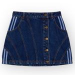 VHTF: new adidas originals x Ivy Park ᯾ Beyoncé Denim Mini Skirt ᯾ Dark Stripe M Blue Size M Photo 2