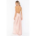 Show Me Your Mumu Jasmine Halter Maxi Dress Rose Gold Luxe Satin L Photo 9