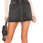 Free People black zip it up Jean mini skirt NWT SIZE 31 Photo 0