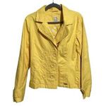Roxy  Yellow 100% Cotton Double Breasted Jacket L Photo 0