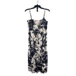 AQUA  Black White Floral Print Midi Dress‎ Sleeveless Women's Size XL Photo 3
