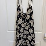 Brandy Melville  Black White Floral Scoopneck Adjustable Sophia Dress Photo 1