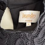 Laundry by Shelli Segal  Black Lace Ruffle Balloon Sleeve Blouse, Size Large Photo 10