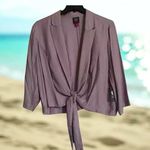 Vince Camuto  lilac dressy tie front blazer evening dress cover up Plus Size 1X Photo 1