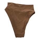 Aerie  Bikini Bottom Womens XS‎ Brown Orange High Cut Cheeky High Waisted Photo 1