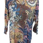 Christopher & Banks  Top Knit Fall Botanical Size L Large Brown Blue Photo 0