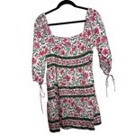 Victoria Dunn Sunflower Lily Mini Dress – Geranium Floral Block Print, Size XS Pink Photo 3