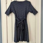 Toad & Co cue wrap cafe dress size small faux wrap in blue outdoors comfort Photo 3