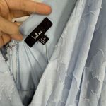 Lulus Maxi Dress Sweet Sophistication Light Blue Burnout Floral Size M Fairy Photo 2