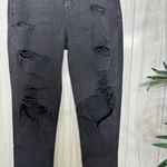 American Eagle  High Rise Comfort Stretch Waistband Destroyed Black Mom Jeans 2 Photo 5