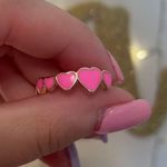 Etsy hot pink mini heart ring band Photo 0