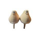 Michael Kors Michael Kohrs Heels Beige Pointed Toe Kitten Heel 2" Leather Size 6.5 Photo 4