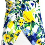 Ralph Lauren Lauren  Dress V-neck Jersey Knit Yellow Blue Floral Women’s Size 12 Photo 10